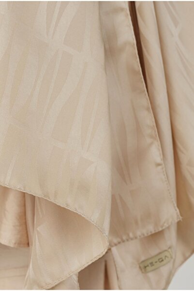 HEQA Jou Desen Jakar Şal Vizon