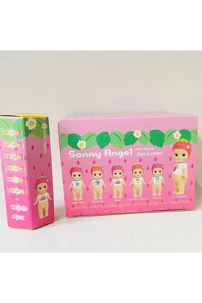 Choice 6pcs 1 Set 6pcs/Set Sonny Angel Blind Box Seoul Series Mini Anime Figures Ornaments Strawberry Dolls