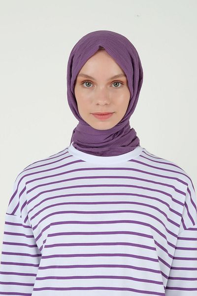 HEQA Şal natural Liliac închis