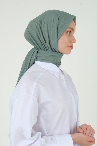 HEQA Şal natural verde pastel