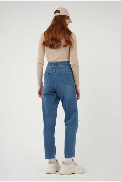 HEQA Mom Comfort Jean Medium Blue