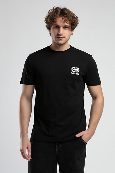 ECKO UNLTD Corinth Black_B Crew Neck Printed Standard Fit Men's Tshirt