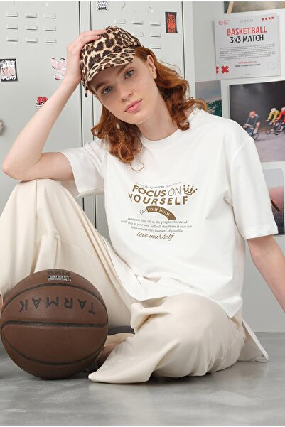 HEQA FocusOn Футболка Біла з принтом