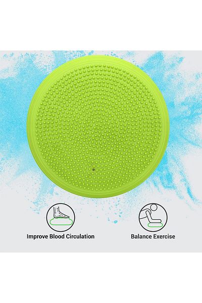 Nivia Pvc Pro Balance Cushion (GREEN, 13 INCH) | Stability, Flexibility, Fitness Equipment