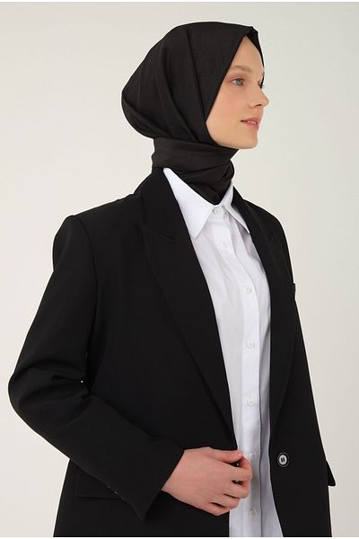 HEQA Şal Kraş negru moale