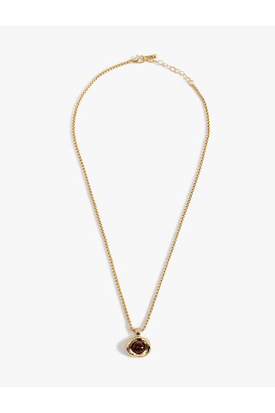 Koton Vintage Chain Stone Necklace