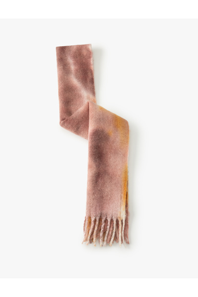 Koton وشاح طويل ذو ملمس ناعم - مع تفاصيل شرابة ونمط تجريدي