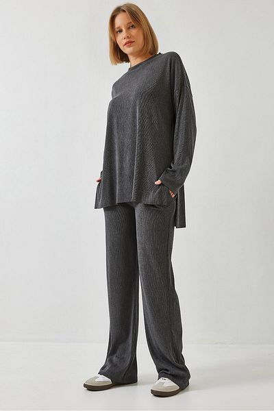 Bianco Lucci Women's Basic Pants Bottom-Top Suit 60511002