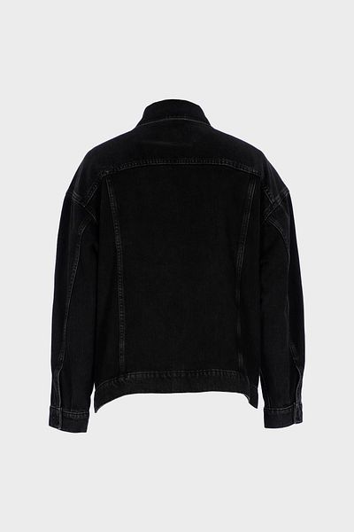 CROSS JEANS Anthracite Patty Buttoned Oversize Jean Jacket C 4538-245