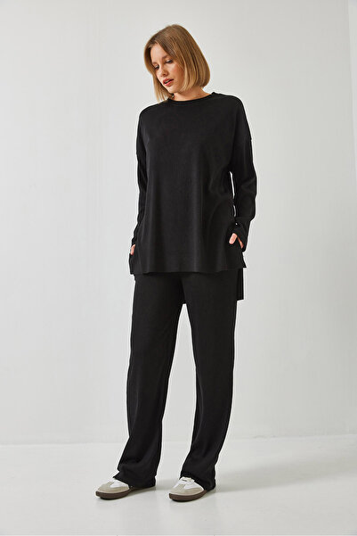 Bianco Lucci Basic-Hosen-Unterteil-Top-Set für Damen 60511002