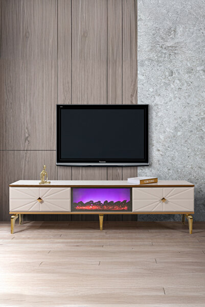 Eymense Yıldız Şömineli Tv Sehpası