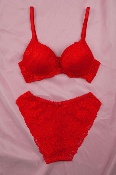 Hipo Trend Set sutien cu dantelă roșie din seria Moonlit cu suport
