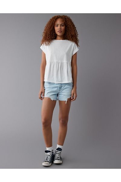 AMERICAN EAGLE AE Oversized Tie Back T-Shirt
