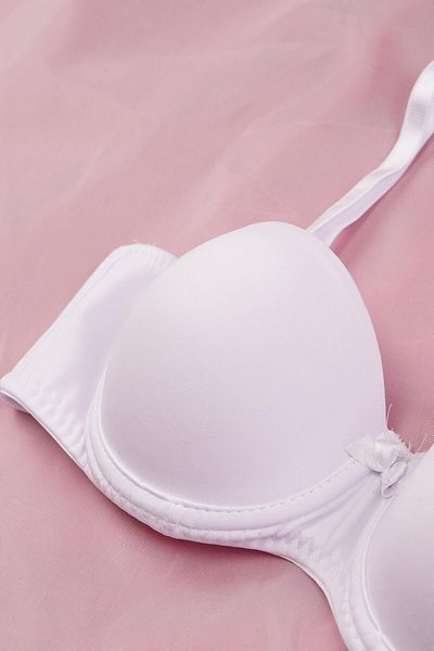 Hipo Trend Push-Up Full Support Plain White Strapless Bra