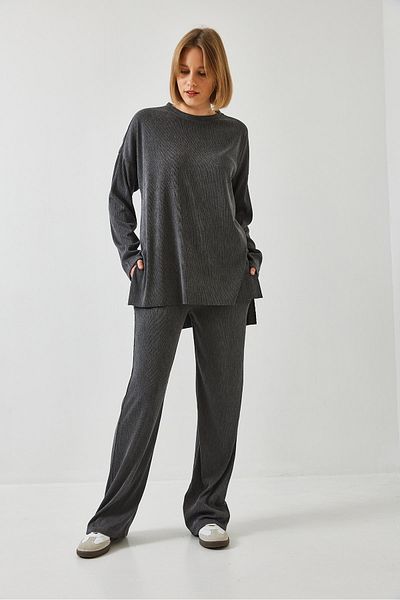 Bianco Lucci Women's Basic Pants Bottom-Top Suit 60511002