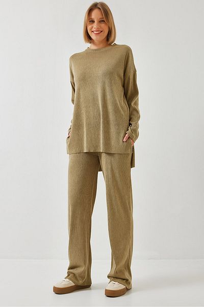 Bianco Lucci Women's Basic Pants Bottom-Top Suit 60511002