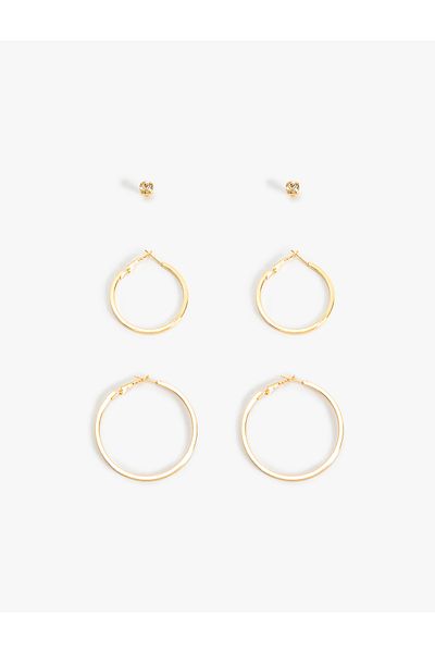 Koton 3-Piece Hoop Earring Set
