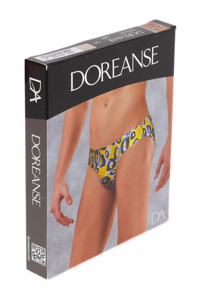 Doreanse Men's Blue Leopard Patterned Slip 1407