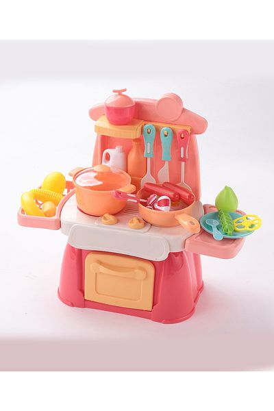 Fab N Funky مجموعة لعب دور المطبخ للأعمار من 3 سنوات فما فوق، لعبة بلاستيكية باللون الوردي مع 26 ملحقًا