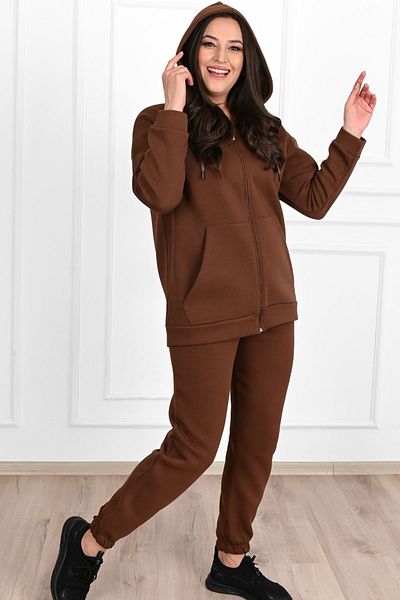 FEEL STYLE Дамски костюм с 3 повдигнати прежди за двойна ежедневна употреба с нормален размер FS