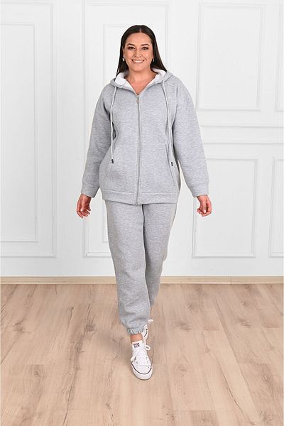 FEEL STYLE Дамски костюм с 3 повдигнати прежди за двойна ежедневна употреба с нормален размер FS