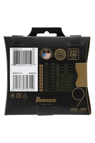 IBANEZ Iegs9 Σύρμα ηλεκτρικής κιθάρας 9 χορδών