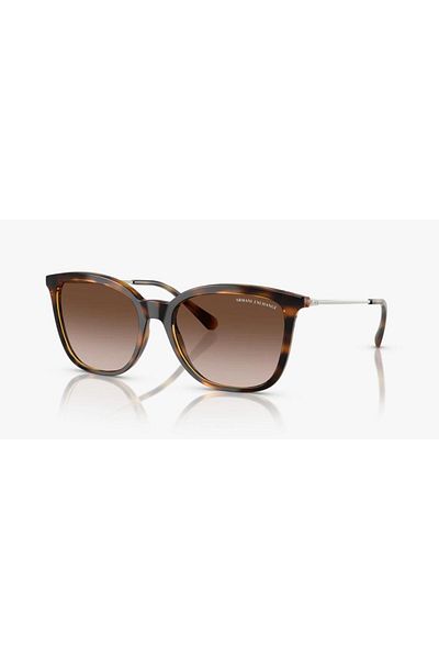 Armani Exchange Woman Butterfly Sunglasses- Ax 4151s - Lense Size:55mm - Shiny Havana