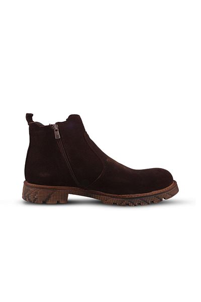 M.P. Men's Slip-On Brown Suede Chelsea Boots