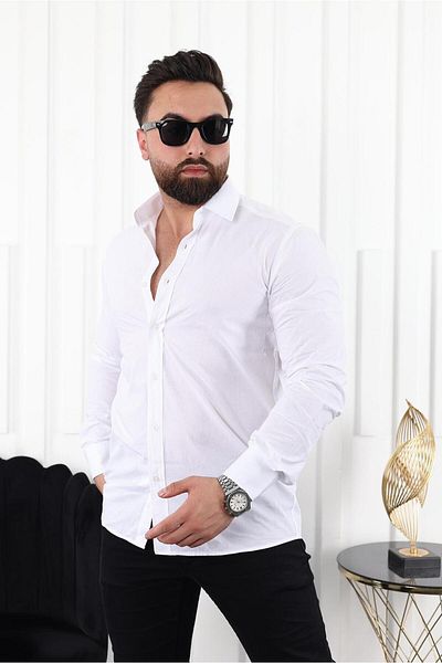 MCZ GİYİM Cămașă clasică obișnuită pentru bărbați