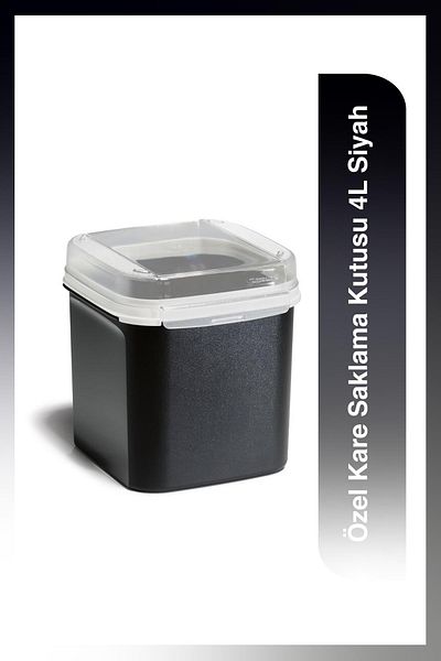 Tupperware 4 Lt Black Special Square Food Storage Container
