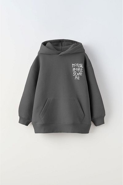 The Champ Clothing Smoked Unisex Kids Hoodie - Hooded, Fleece Normal People Scare Me Printed Sweatshirt