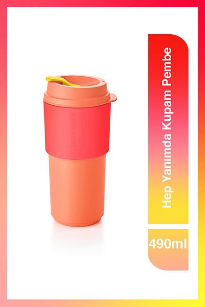 Tupperware 490 ml Pink All with Me Cup