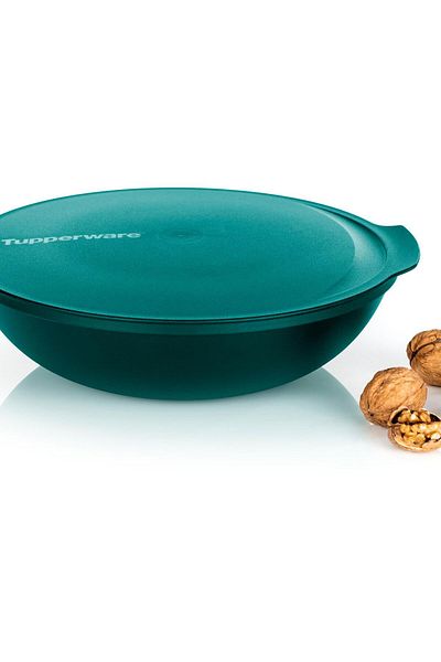 Tupperware Alegra Food Storage Container Water Green Gold 1.5 Lt