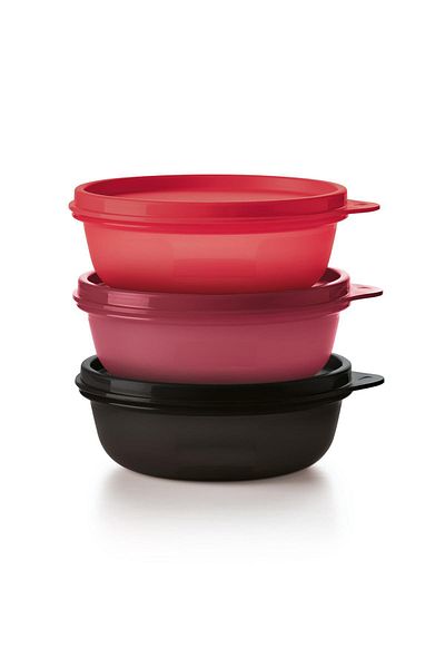 Tupperware Set of 3 Food Storage and Serving Containers 300 ml
