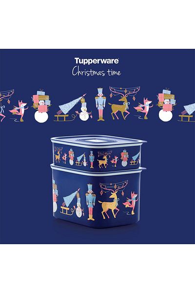 Tupperware Water Series Set of 2 Refrigerator Storage Containers 500ml & 1.3 Lt