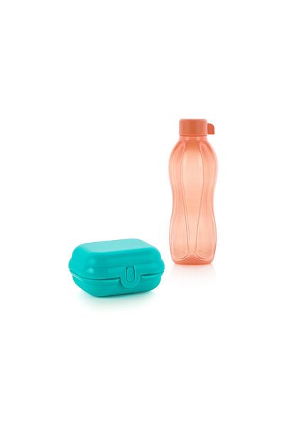 Tupperware Eco Bottle Water Bottle and Flask 500ml Orange & Eco Mini Food Carrying Container