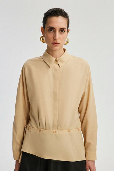 Touché Privé Poplin Shirt - Waist Detailed