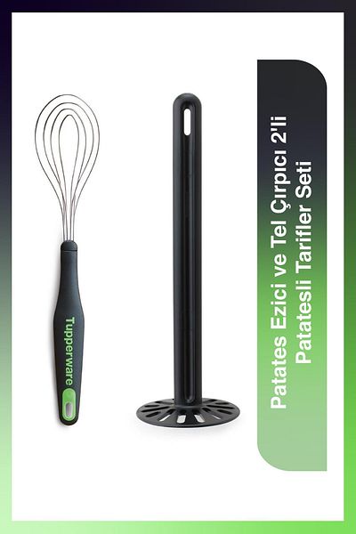 Tupperware Set of 2 Potato Mashers and Wire Beater