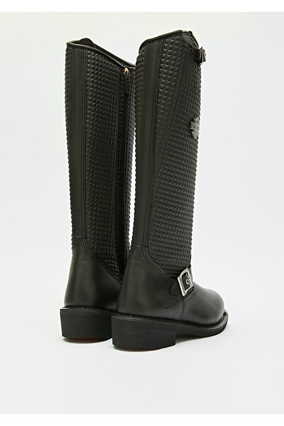 Harley Davidson Zoe Hi Kadın Siyah Deri Bot