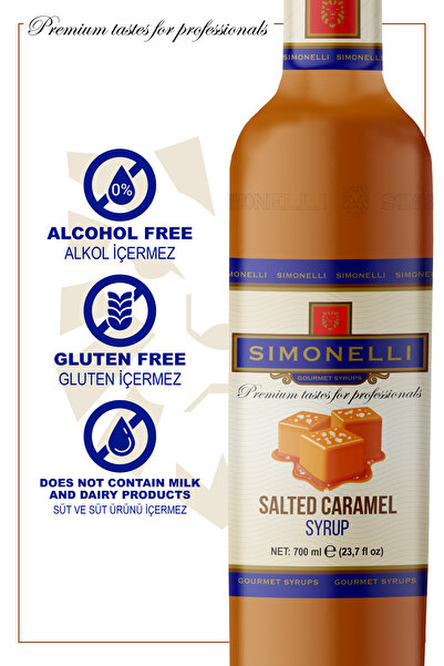 Simonelli Kahve Ve Kokteyl Şurubu Tuzlu Karamel Aromalı 700 ml Pompa