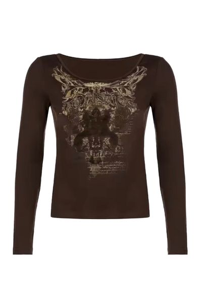 Köstebek Brown Vintage Long Sleeve Sweatshirt