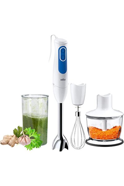 Braun Hand Blender Multiquick 3 Powerbell Plus, Splash Control, Dual Speed, 500ml Chopper - Mq3035