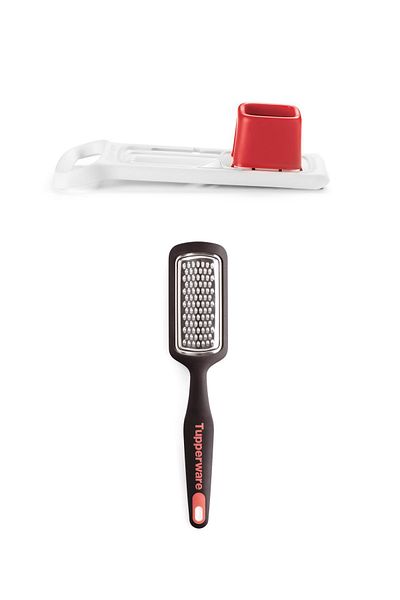 Tupperware Fast Slicer Mandolin and Hand Grater 2-Piece Chopping Set