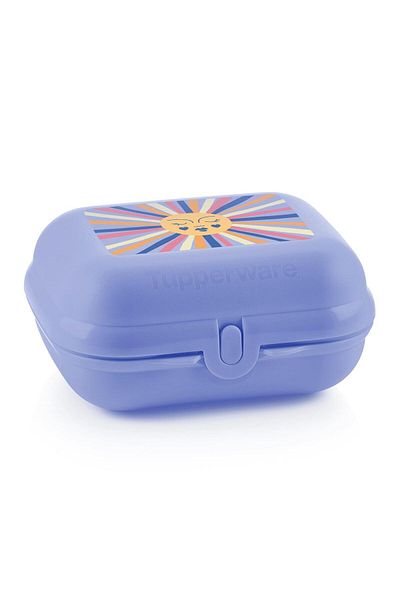 Tupperware Back to School Set of 3 - Rainbow and Blackberry 550 ml Food Container, Eco Bottle 500 ml Milk Corn