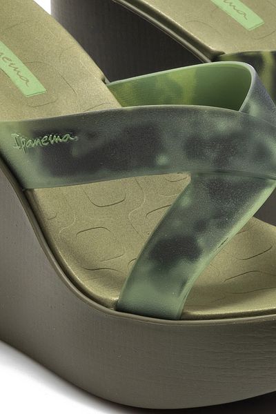 İpanema Papuci de damă Green High Fashion Slide - 35/40