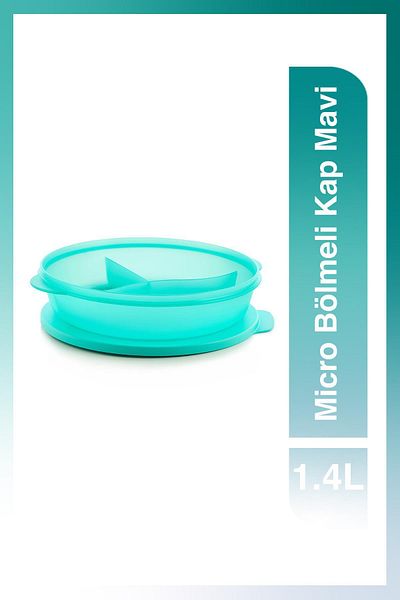 Tupperware 1.4 Liter Blue Airtight Food Carrying Container - Practical Micro Compartment Design