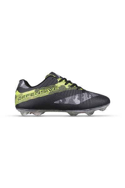 M.P. Men's Lace-Up Black-Yellow Football Boots Football Shoes
