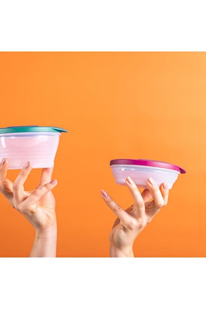 Tupperware 240ml and 500ml Aquamarine-Purple Duet Containers