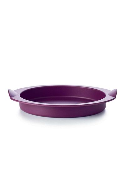 Tupperware Silicone Round Baking Mold - Purple Easy to Remove Oven and Microwave Fit