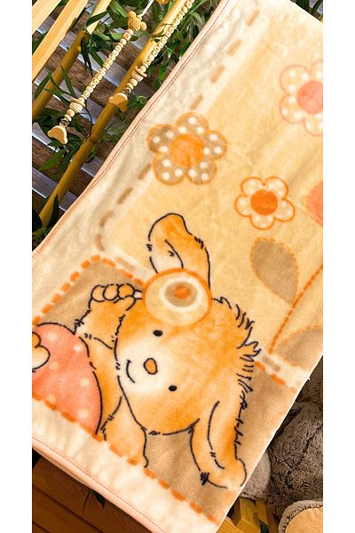 Renkli Puset 100*120cm Rabbit Patterned Plush Baby Blanket